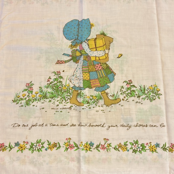2 Vintage 1970s Holly Hobbie Muslin Pillowcases by American Greetings Corp - Picture 5 of 12